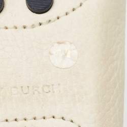 Pre Owned Tory Burch Cream Leather Kendrick Loafers Size 38