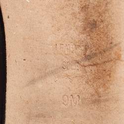 Pre Owned Tory Burch Black Leather Lowell Scrunch Ballet Flats Size 39.5