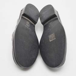 Pre Owned Tory Burch Black Leather Loafers Size 39