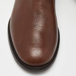 Pre Owned Tory Burch Brown Leather Knee Length Boots Size 39