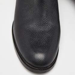 Pre Owned Tory Burch Black Leather Reva Knee Length Boots Size 39