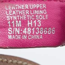 Tory Burch Pink Leather Logo Detail Thong Slingback Flat Sandals Size 41