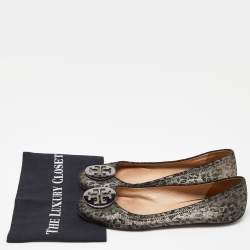 Tory Burch Printed Suede Luisa Micro Ballet Flats Size 40