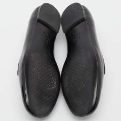 Pre Owned Tory Burch Black Patent Leather Samantha Smoking Slippers Size 37.5