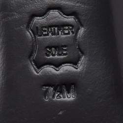 Pre Owned Tory Burch Black Patent Leather Samantha Smoking Slippers Size 37.5