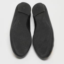 Pre Owned Tory Burch Black Leather Benton Ballet Flats Size 39