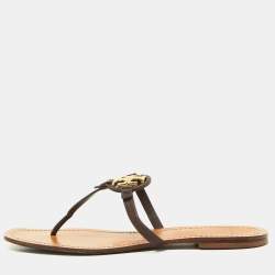 Mini miller leather discount thong sandal pink