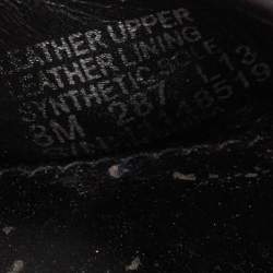 Pre Owned Tory Burch Black Leather Wedge Pumps Size 38.5