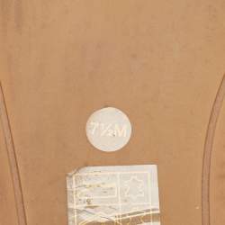 Pre Owned Tory Burch Brown/Beige Python Embossed Minnie Ballet Flats Size 38