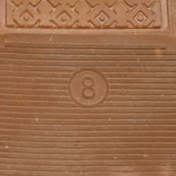 Pre Owned Tory Burch Tan/Beige Canvas Espadrilles Flats Size 38.5