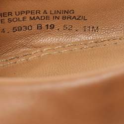 Pre Owned Tory Burch Brown Leather Ballet Flats Size 41 