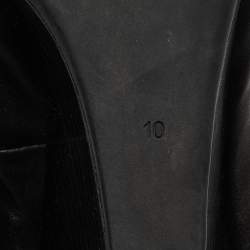 Tory Burch Black Leather Jolie Wedge Cap Toe Pumps Size 40