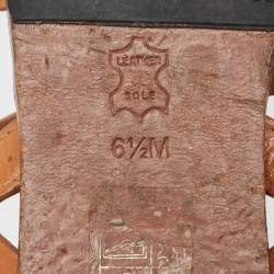 Pre Owned Tory Burch Tan Leather Kira Bow Flat Sandals Size 37