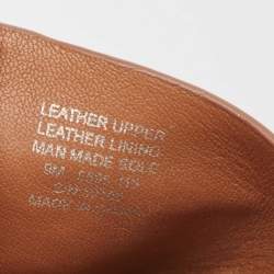 Pre Owned Tory Burch Brown Leather Ines Flat Slides Size 39.5