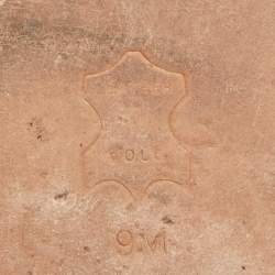 Pre Owned Tory Burch Gold Leather Basketweave Flat Sandals Size 39.5