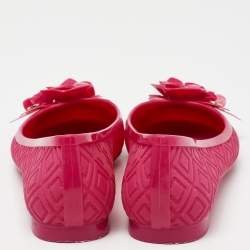 Tory Burch Red Rubber Bow Ballet Flats Size 35