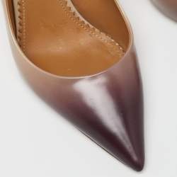 Pre Owned Tory Burch Two Tone Leather Penelope Ombre Pointed Toe Pump Size 35.5