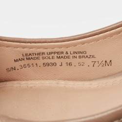 Pre Owned Tory Burch Beige Leather Melinda Wedge Pumps Size 37.5