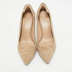 Tory Burch Beige Suede Elizabeth Pumps Size 39.5