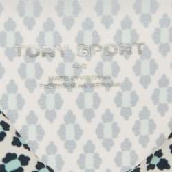 Pre Owned Tory Sport Cream Printed Jersey Performance Pleated Golf Dress L