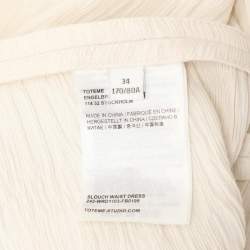 Toteme Cream Viscose Blend Draped Maxi Dress XS