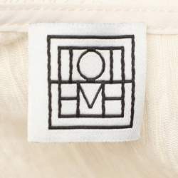 Toteme Cream Viscose Blend Draped Maxi Dress XS