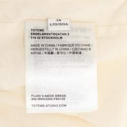 Pre Owned Toteme Cream Lyocell Blend Sleeveless Long Dress XS