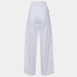 Toteme White Cotton Cargo Trousers XL