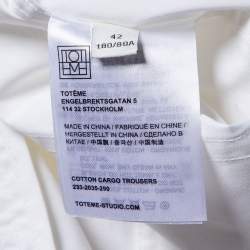 Toteme White Cotton Cargo Trousers XL