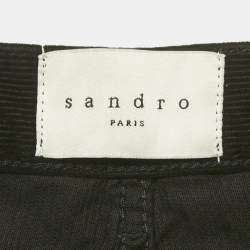 Pre Owned Sandro Black Corduroy Skinny Jeans M/Waist 29" 