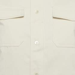 Pre Owned Toteme Beige Organic Cotton Patch Pocket Shirt S
