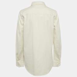 Pre Owned Toteme Beige Organic Cotton Patch Pocket Shirt S