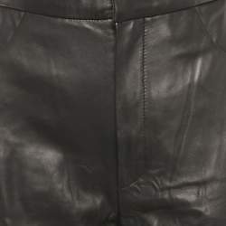 Pre Owned Toteme Black Novara Leather Trousers M