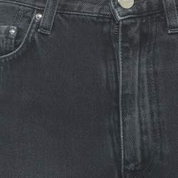 Pre Owned بنطلون جينز توتمي دنيم أسود عتيق قصة عادية مقاس خصر ٢٦ إنش