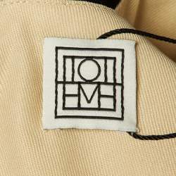 مملوكة مسبقًا فستان توتيم بيج/أسود كريب ملتف كامي ماكسي متوسط