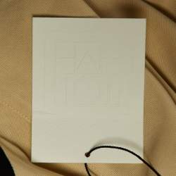 مملوكة مسبقًا فستان توتيم بيج/أسود كريب ملتف كامي ماكسي متوسط