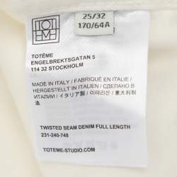 Toteme Off White Denim Twisted Seam Jeans 25/32