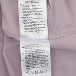 Toteme Purple Cotton High Neck Poplin Tunic Mini Dress XXS