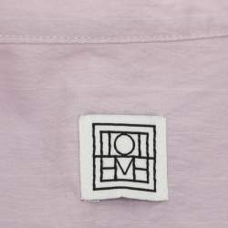 Toteme Purple Cotton High Neck Poplin Tunic Mini Dress XXS