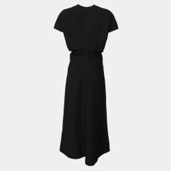 Toteme Cream Viscose Blend Draped Maxi Dress XS