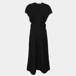 Toteme Cream Viscose Blend Draped Maxi Dress XS