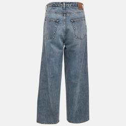 Pre Owned Toteme Worn Blue Denim Flare Fit Jeans M Waist 29"