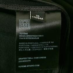 Pre Owned Toteme Black Crepe Draped Cami Dress S