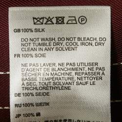 مملوكة مسبقًا Toteme Burgundy Monogram Silk PJ Top XL