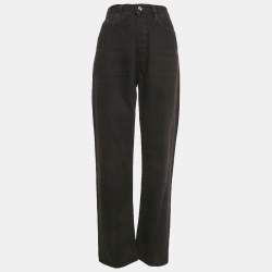 Pre Owned Toteme Black Denim Twisted Seam Denim Full Length Jeans M/Waist 28"