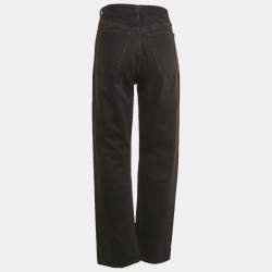 Pre Owned Toteme Black Denim Twisted Seam Denim Full Length Jeans M/Waist 28"