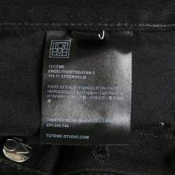 Pre Owned Toteme Black Denim Twisted Seam Denim Full Length Jeans M/Waist 28"