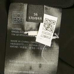 Pre Owned Toteme Black Silk Gathered Halter Neck Maxi Dress S