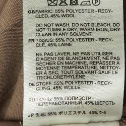 مملوكة مسبقًا بنطلون توتيم كريمي بنمط كريب مطوي مقاس صغير/خصر 31 بوصة