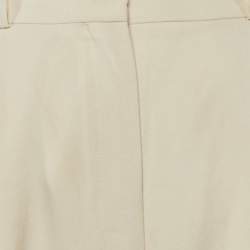 مملوكة مسبقًا Toteme Cream Crepe Pleated Trousers S/Waist 31"